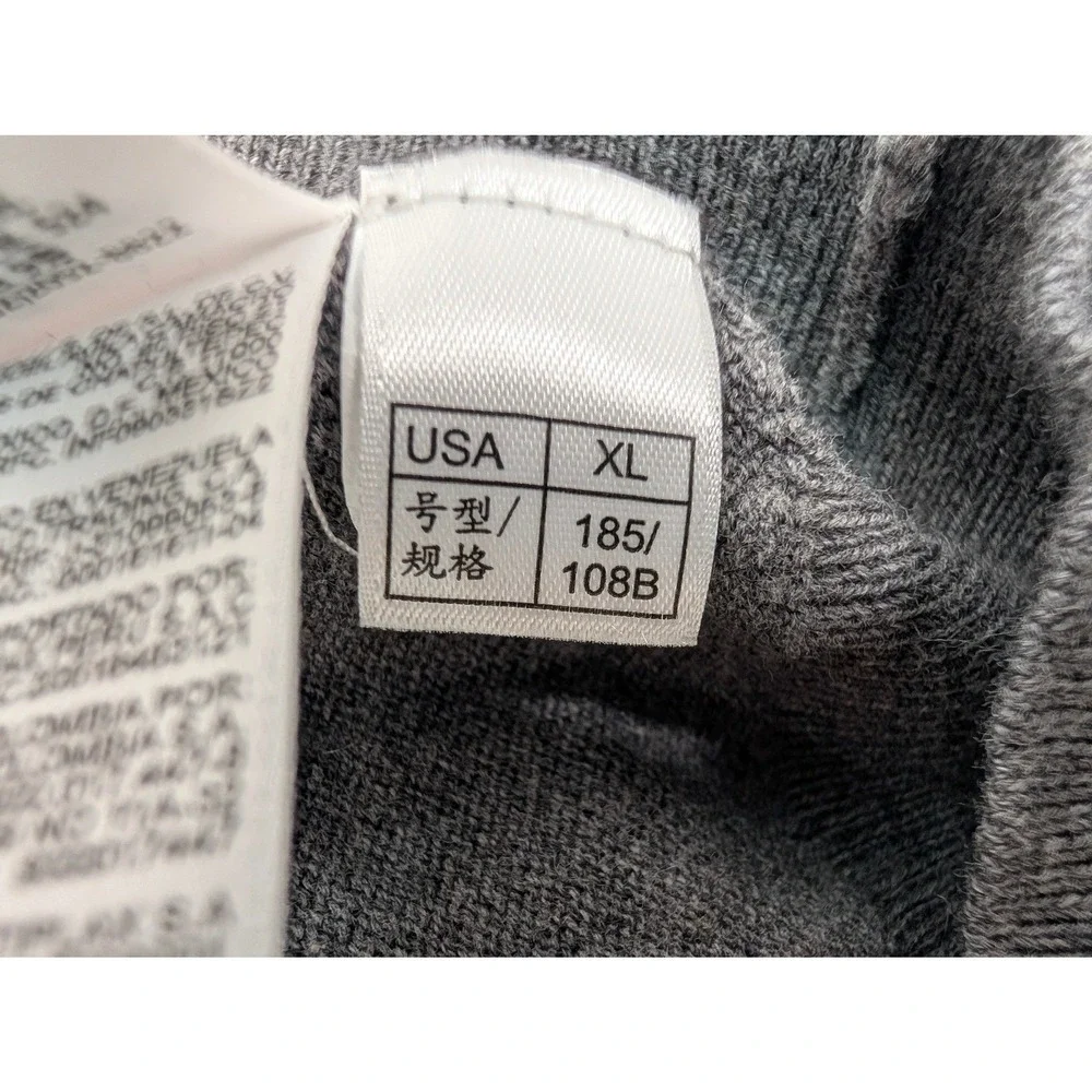 Brooks Brothers Cashmere Quarter Zip Sweater Men's XL Gray Cotton Travel Outdoor